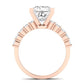 Magnolia Diamond Matching Band Only (does Not Include Engagement Ring) For Ring With Princess Center rosegold