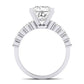 Magnolia Diamond Matching Band Only (does Not Include Engagement Ring) For Ring With Princess Center whitegold