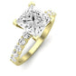 Magnolia Diamond Matching Band Only (does Not Include Engagement Ring) For Ring With Princess Center yellowgold