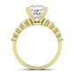 Magnolia Diamond Matching Band Only (does Not Include Engagement Ring) For Ring With Princess Center yellowgold