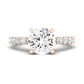 Magnolia Diamond Matching Band Only (does Not Include Engagement Ring) For Ring With Round Center rosegold