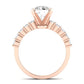 Magnolia Diamond Matching Band Only (does Not Include Engagement Ring) For Ring With Round Center rosegold