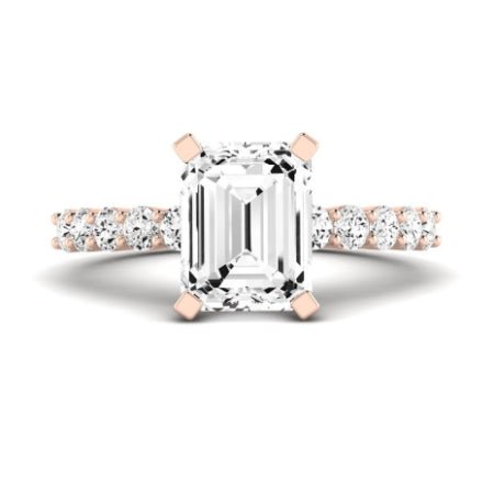 Magnolia Emerald Diamond Bridal Set (Lab Grown Igi Cert) rosegold