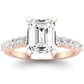 Magnolia Emerald Diamond Engagement Ring (Lab Grown Igi Cert) rosegold