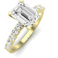 Magnolia Emerald Diamond Engagement Ring (Lab Grown Igi Cert) yellowgold