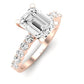 Magnolia Emerald Moissanite Bridal Set rosegold