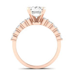 Magnolia Emerald Moissanite Bridal Set rosegold