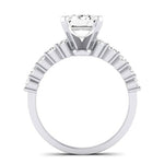 Magnolia Emerald Moissanite Bridal Set whitegold