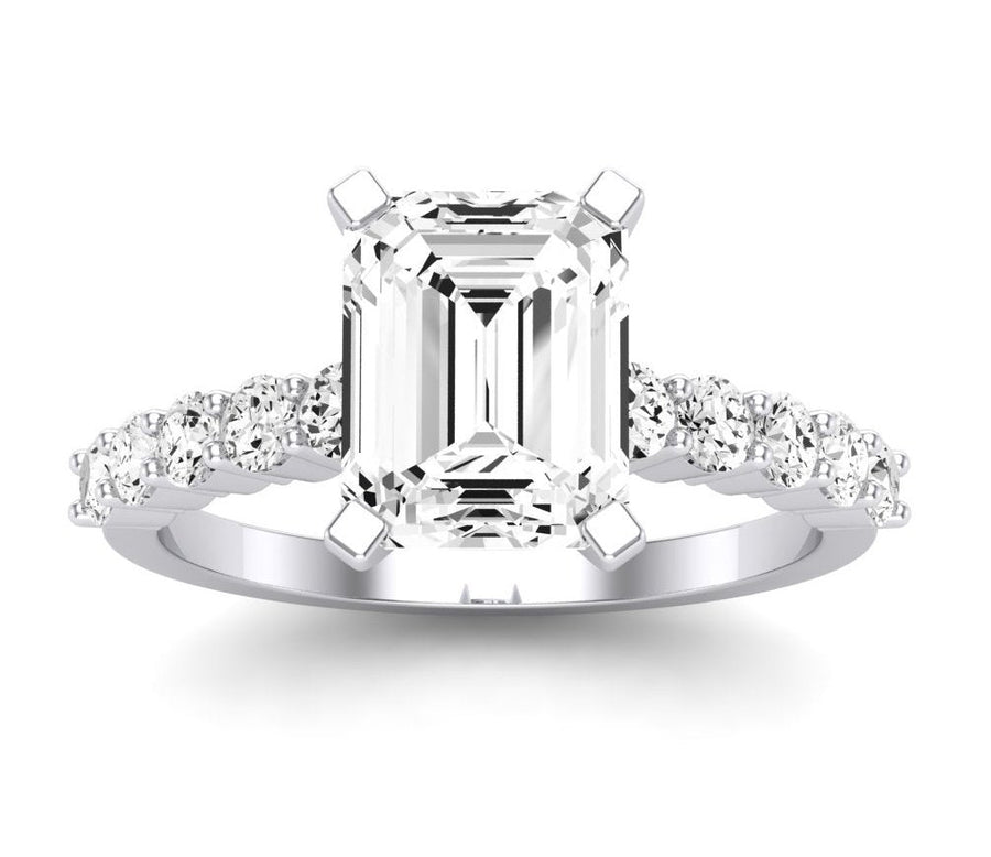 3.00 ct - Magnolia - Emerald Moissanite Engagement Ring