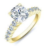 Magnolia Cushion Diamond Bridal Set (Lab Grown Igi Cert) yellowgold