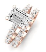 Magnolia Emerald Diamond Bridal Set (Lab Grown Igi Cert) rosegold