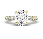 Magnolia Oval Diamond Engagement Ring (Lab Grown Igi Cert) yellowgold