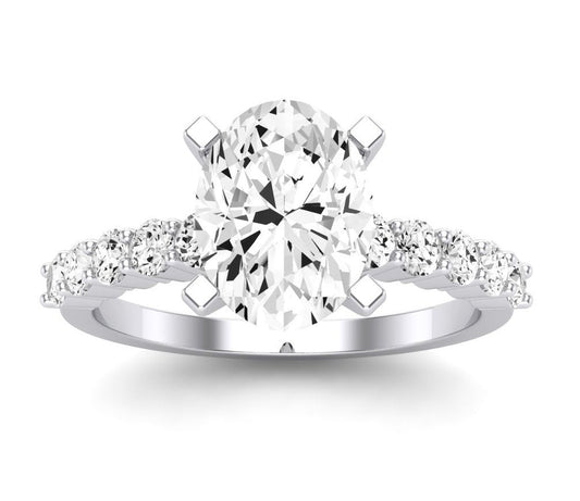 Magnolia Oval Diamond Engagement Ring (Lab Grown Igi Cert) whitegold