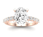Magnolia Oval Diamond Engagement Ring (Lab Grown Igi Cert) rosegold