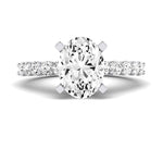 Magnolia Oval Diamond Engagement Ring (Lab Grown Igi Cert) whitegold