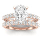 Magnolia Oval Moissanite Bridal Set rosegold