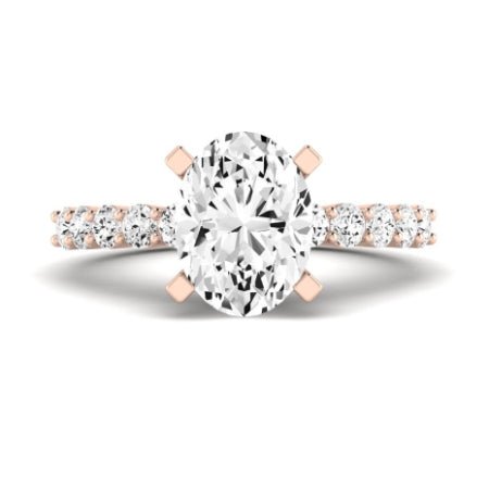 Magnolia Oval Moissanite Bridal Set rosegold