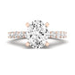 Magnolia Oval Moissanite Bridal Set rosegold