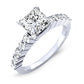 Magnolia Princess Moissanite Bridal Set whitegold