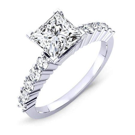 2.00 ct - Magnolia - Princess Moissanite Engagement Ring