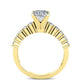 Magnolia Princess Moissanite Engagement Ring yellowgold