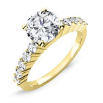 Magnolia Round Moissanite Bridal Set yellowgold