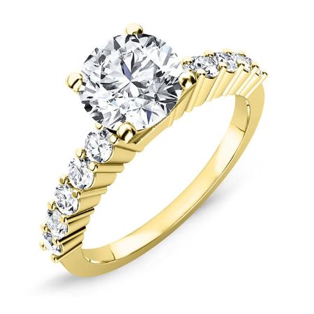 Magnolia Round Moissanite Bridal Set yellowgold