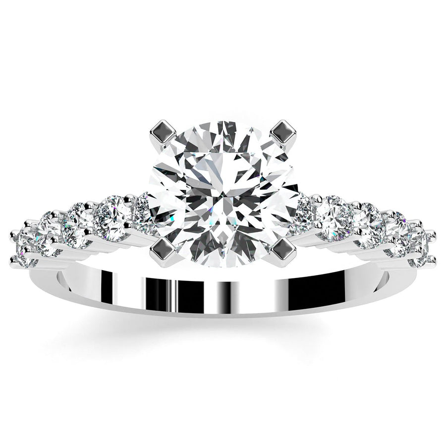 1.00 ct - Magnolia - Round Moissanite Engagement Ring