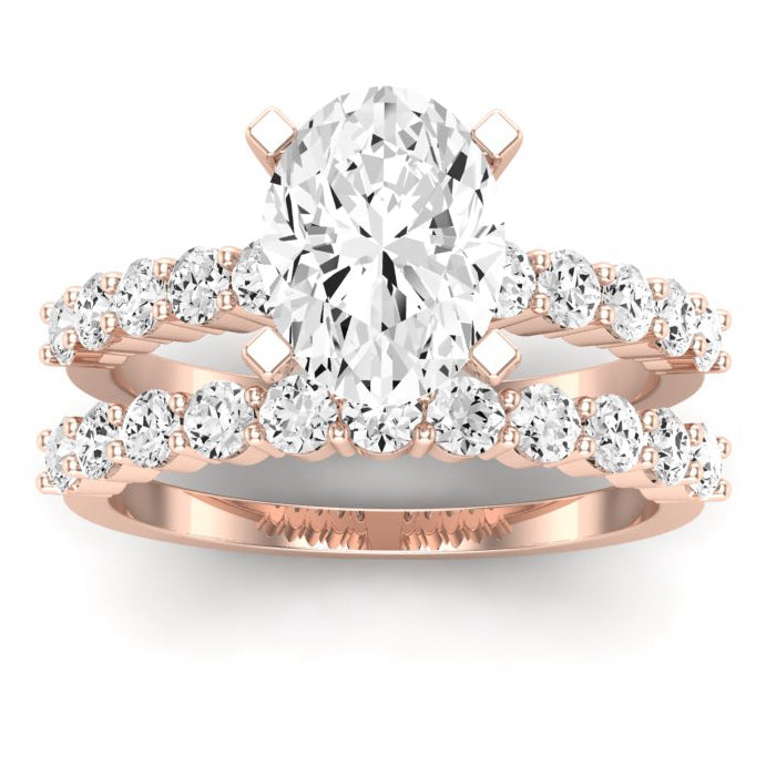 Magnolia Oval Diamond Bridal Set (Lab Grown Igi Cert) rosegold