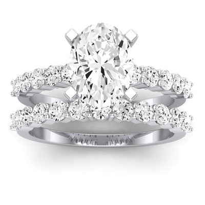 Magnolia Oval Diamond Bridal Set (Lab Grown Igi Cert) whitegold