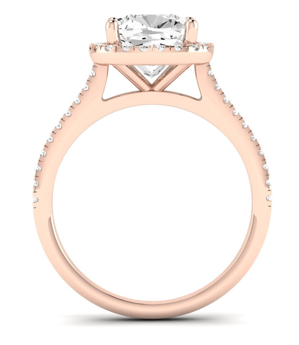 Mallow Cushion Diamond Engagement Ring (Lab Grown Igi Cert) rosegold