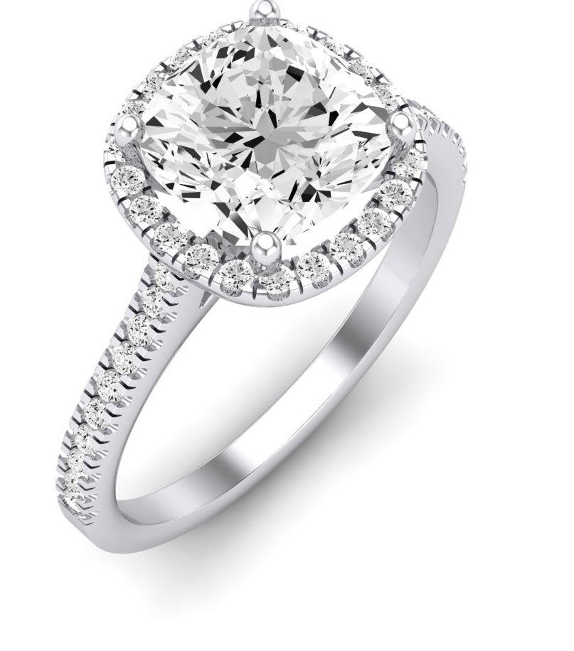 Mallow Cushion Diamond Engagement Ring (Lab Grown Igi Cert) whitegold