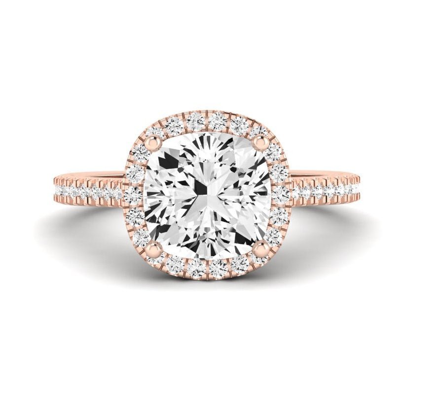 Mallow Cushion Diamond Engagement Ring (Lab Grown Igi Cert) rosegold