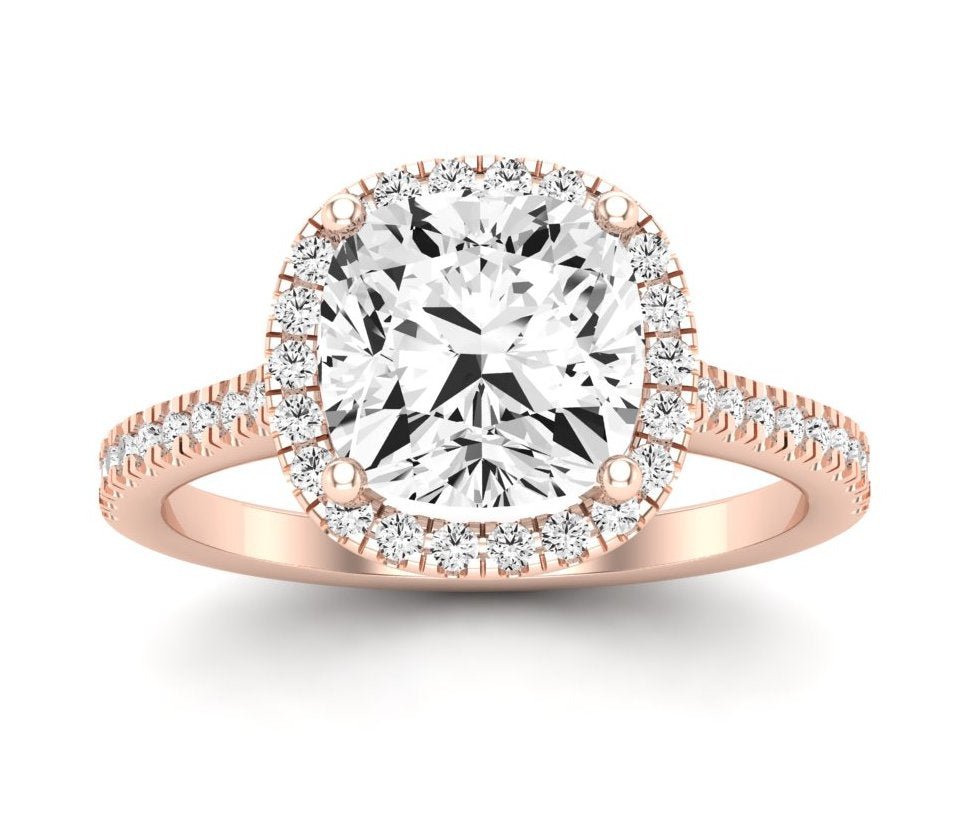 Mallow Cushion Diamond Engagement Ring (Lab Grown Igi Cert) rosegold