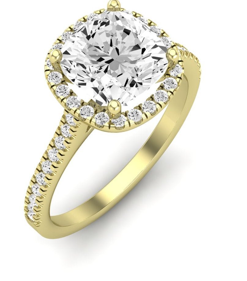 Mallow Cushion Diamond Engagement Ring (Lab Grown Igi Cert) yellowgold