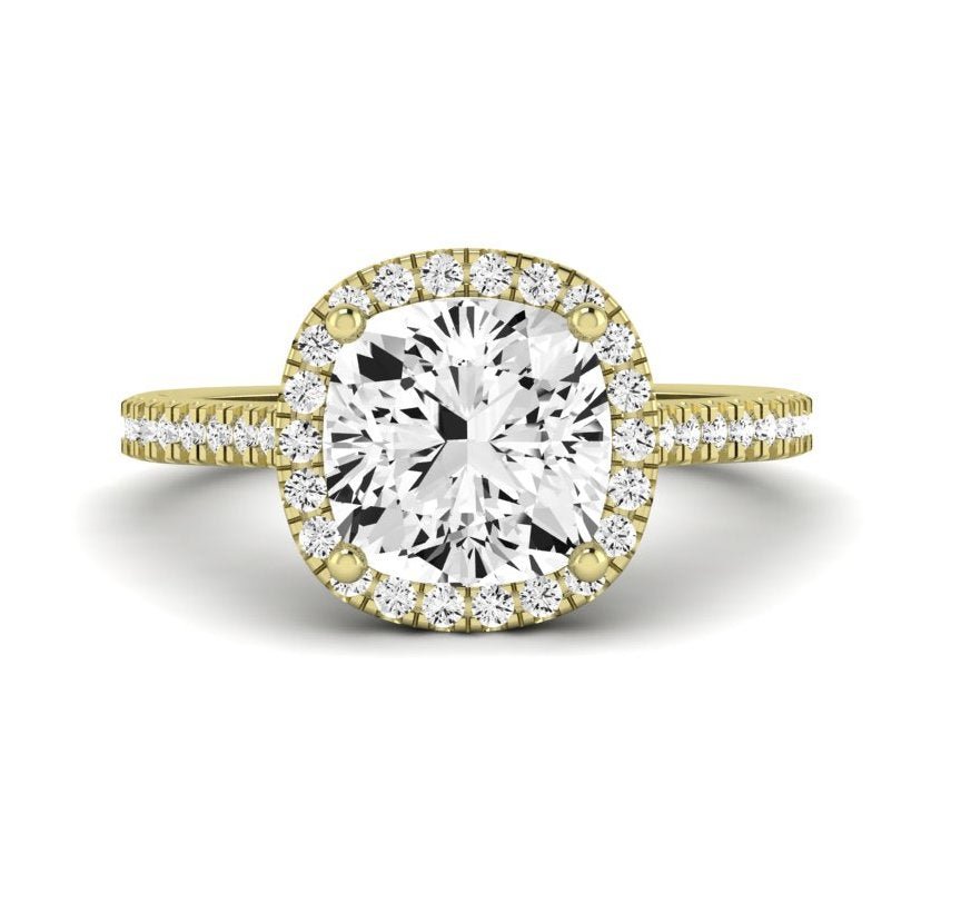 Mallow Cushion Diamond Engagement Ring (Lab Grown Igi Cert) yellowgold