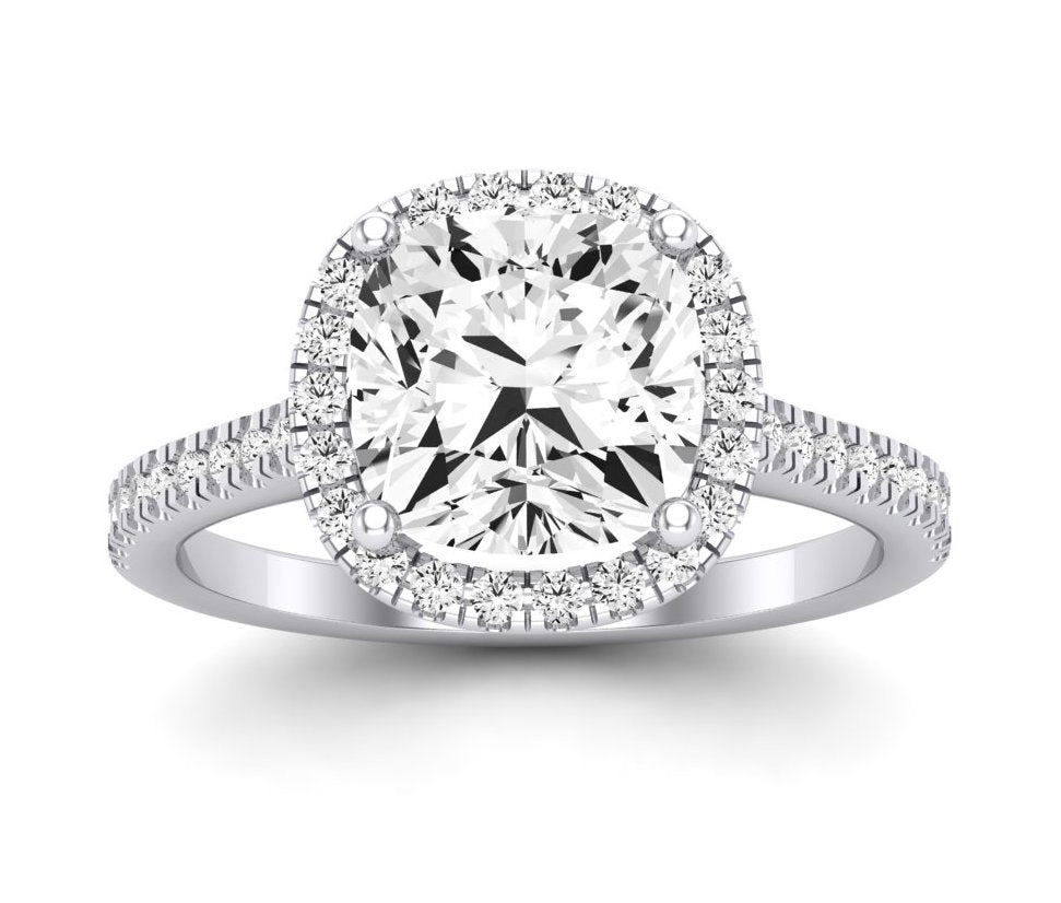 Mallow Cushion Diamond Engagement Ring (Lab Grown Igi Cert) whitegold