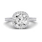 Mallow Cushion Diamond Engagement Ring (Lab Grown Igi Cert) whitegold