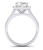 Mallow Cushion Moissanite Engagement Ring whitegold