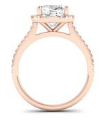Mallow Cushion Moissanite Engagement Ring rosegold