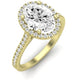 Mallow Diamond Matching Band Only (does Not Include Engagement Ring)   For Ring With Oval Center yellowgold