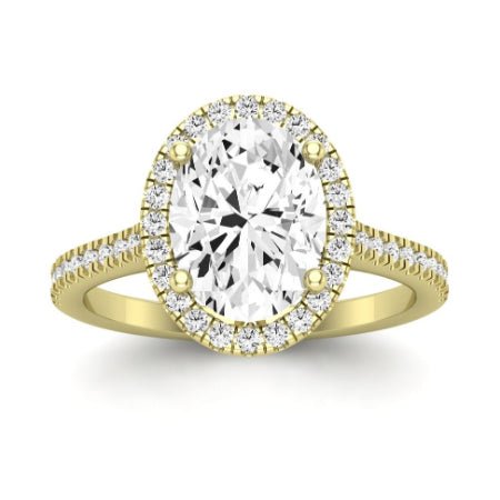 Mallow Diamond Matching Band Only (does Not Include Engagement Ring)   For Ring With Oval Center yellowgold