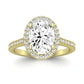 Mallow Diamond Matching Band Only (does Not Include Engagement Ring)   For Ring With Oval Center yellowgold