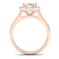 Mallow Diamond Matching Band Only (does Not Include Engagement Ring)   For Ring With Oval Center rosegold