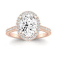 Mallow Diamond Matching Band Only (does Not Include Engagement Ring)   For Ring With Oval Center rosegold