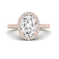 Mallow Diamond Matching Band Only (does Not Include Engagement Ring)   For Ring With Oval Center rosegold