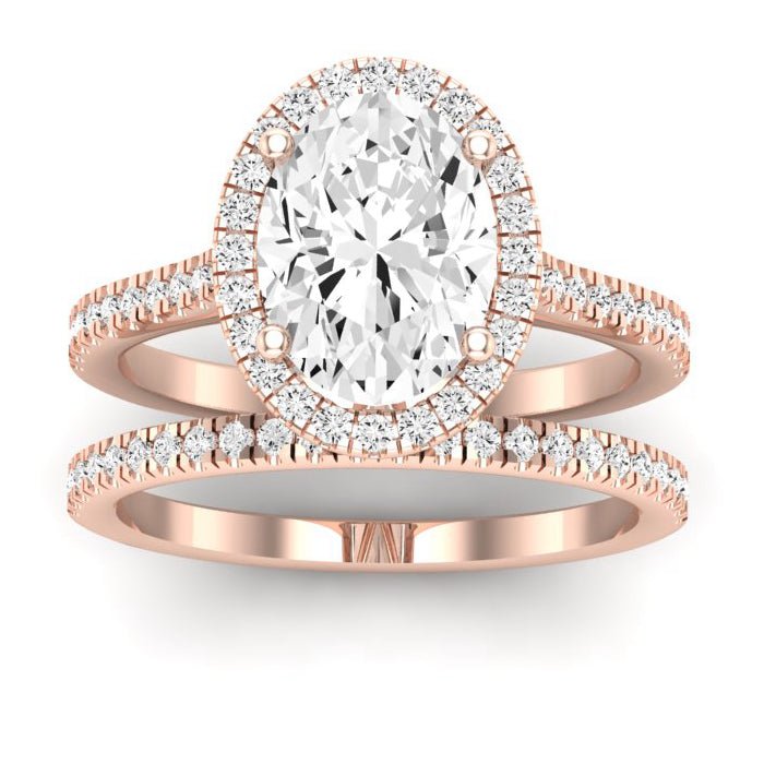 Mallow Diamond Matching Band Only (does Not Include Engagement Ring)   For Ring With Oval Center rosegold