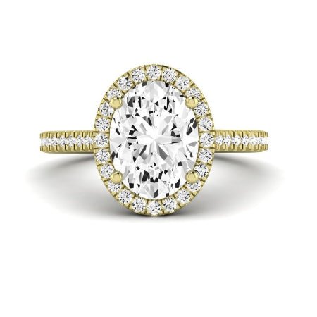 Mallow Diamond Matching Band Only (does Not Include Engagement Ring)   For Ring With Oval Center yellowgold