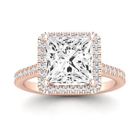 Mallow Diamond Matching Band Only (does Not Include Engagement Ring)   For Ring With Princess Center rosegold