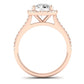 Mallow Diamond Matching Band Only (does Not Include Engagement Ring)   For Ring With Round Center rosegold